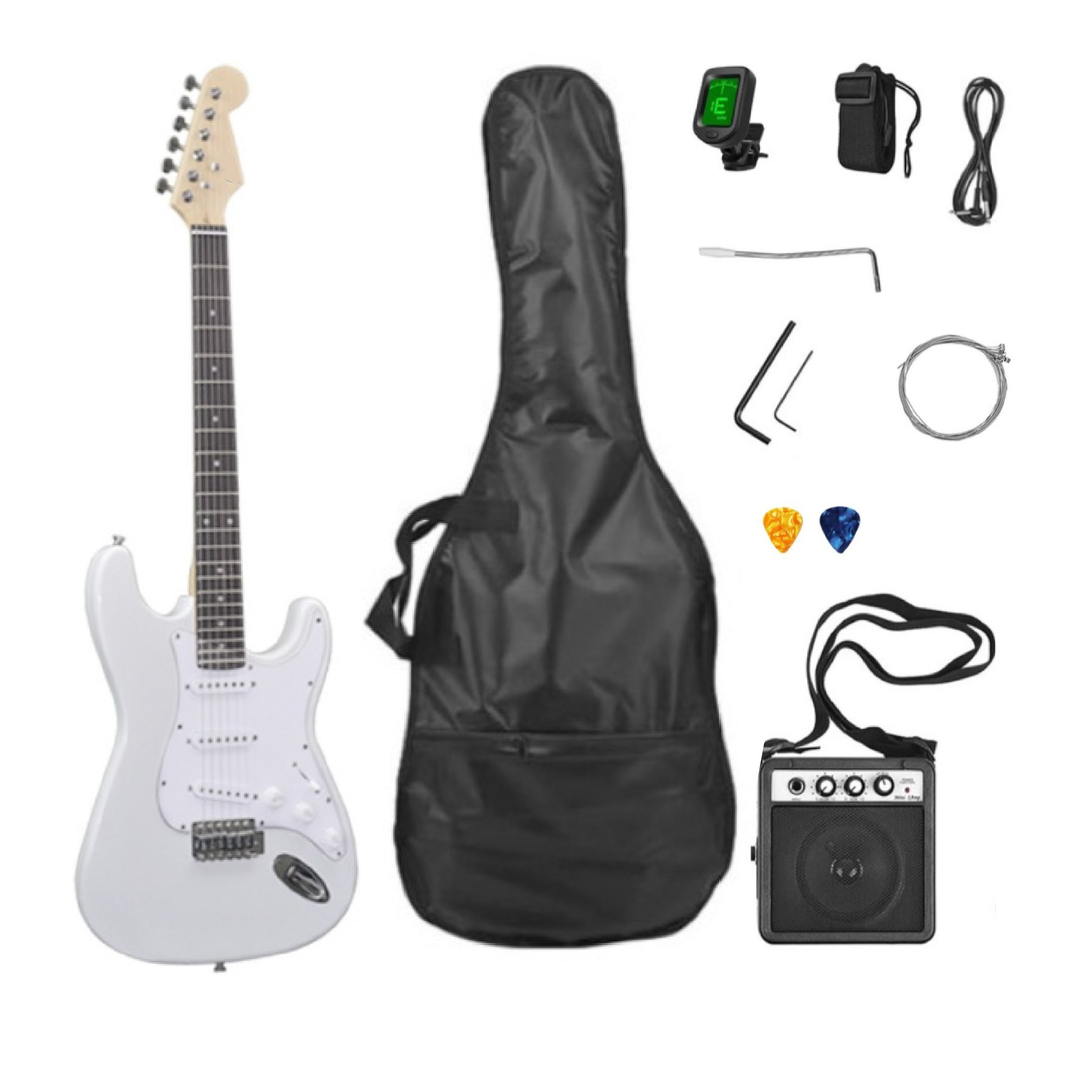 DOMINO STORY 입문용 일렉기타 초보자 일렉트릭 전자기타 앰프포함 중급자, 화이트, 1개 149,000원