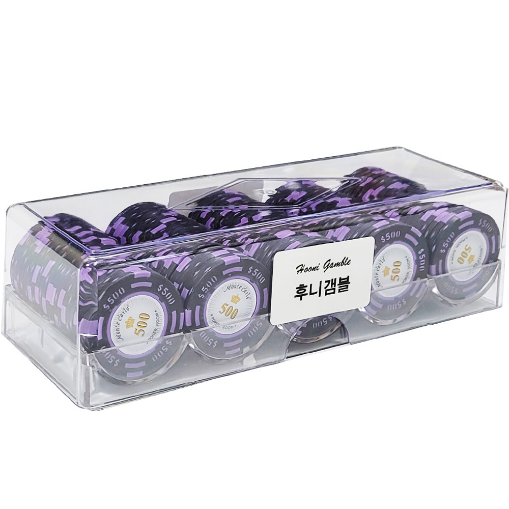 후니갬블 프리미엄 몬테카를로 포커칩 100p + 아크릴케이스 세트 15,900원