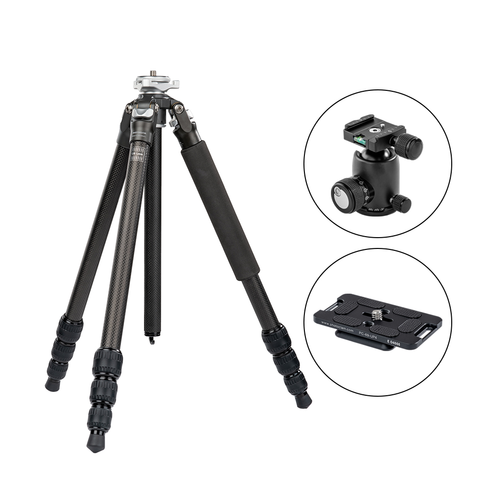 포토클램 프로페셔널 PTC-1442P + PRO34NS 고탄성 카본삼각대 볼헤드 키트 (플레이트 포함), 1개, 삼각대 688,000원