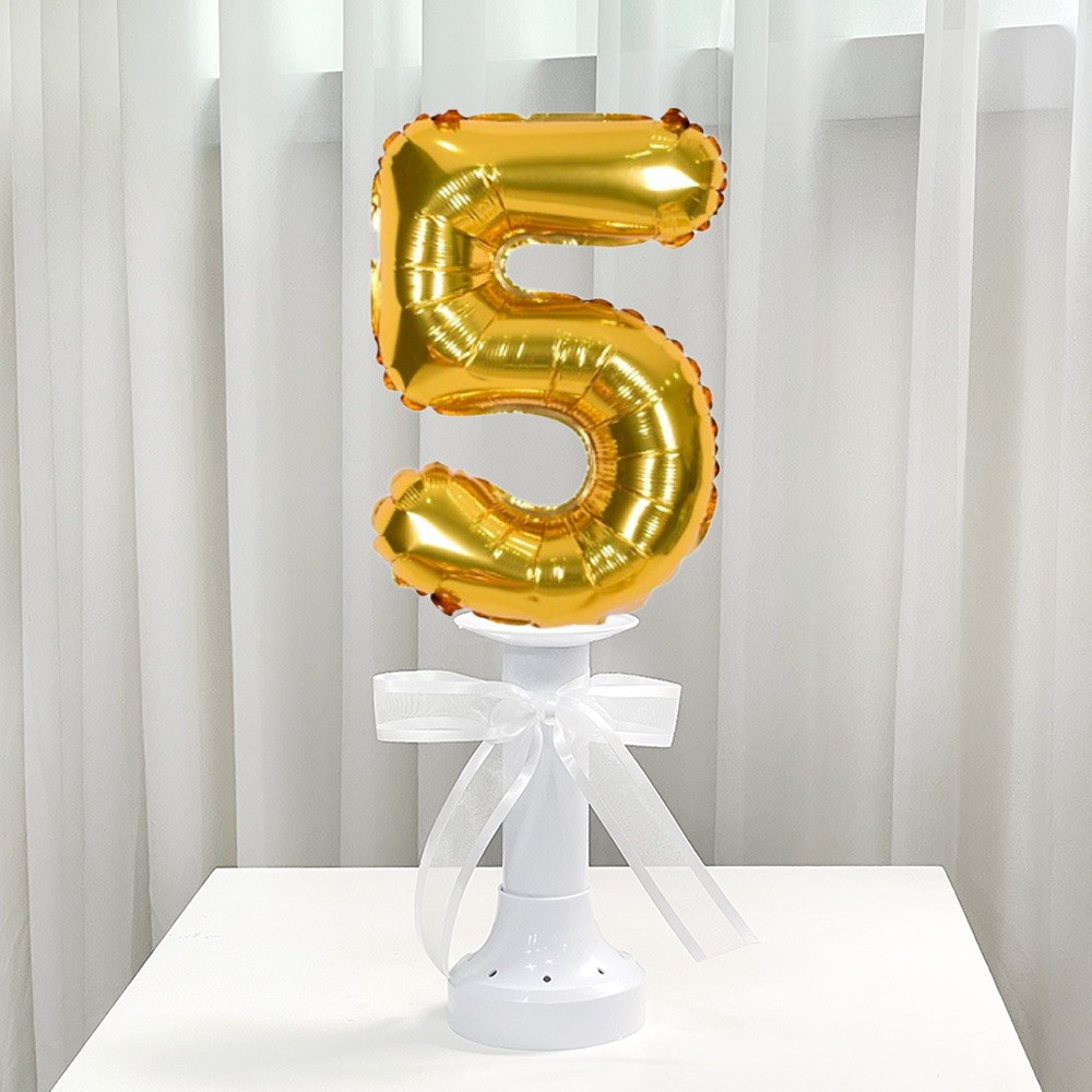 파티앤온 생일 기념일 호일 숫자 스탠딩 풍선, 골드 8,400원