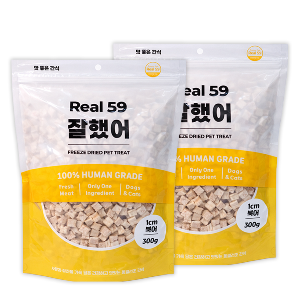 리얼59잘했어 강아지 고양이 동결건조 대용량 간식 28,600원