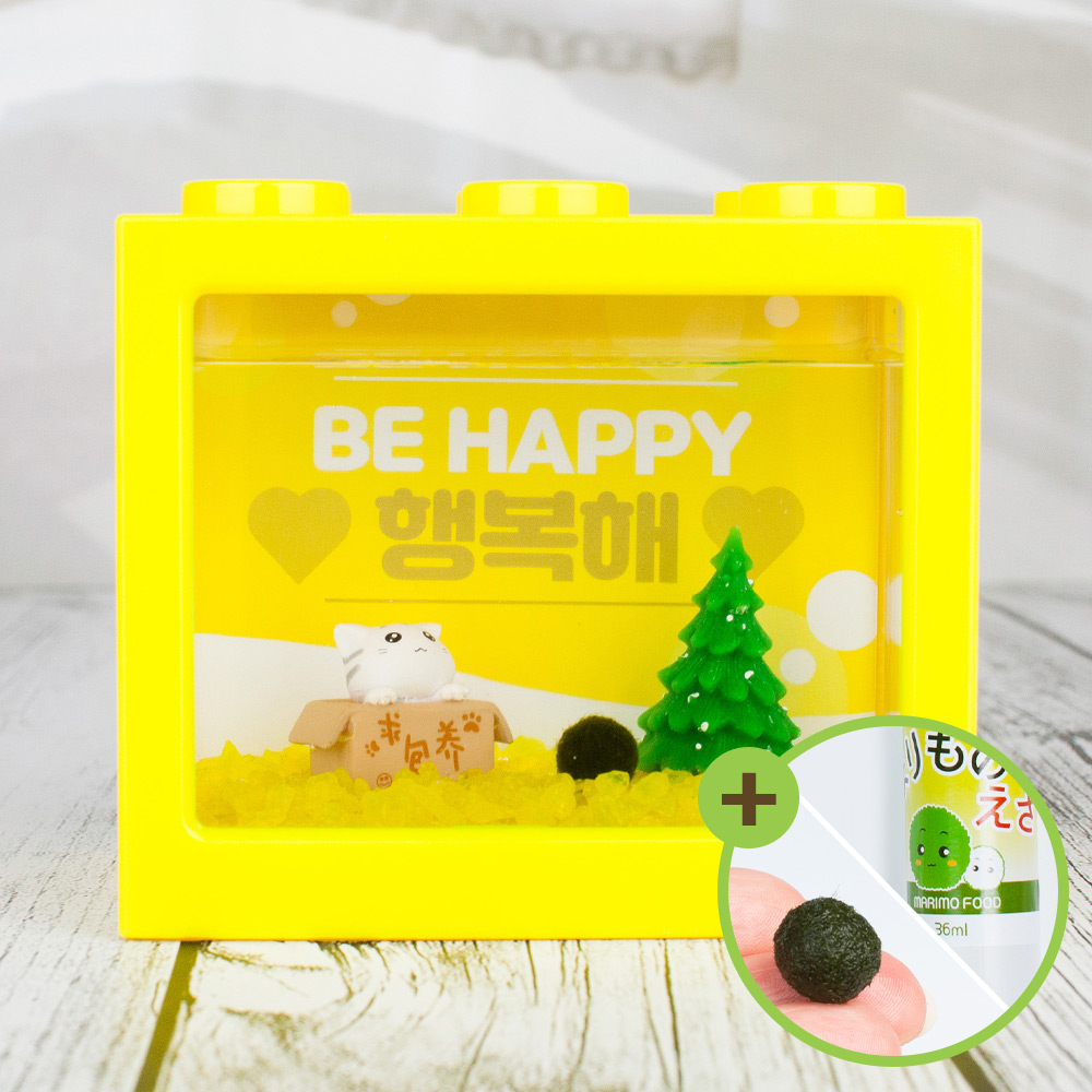 냥이BOX 마리모 키우기 세트 블럭어항 LED등 마리모밥 12,900원