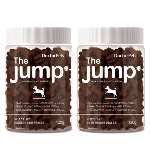 닥터펫츠 강아지 관절영양제 콘드로이친 초록입홍합 슬개골 관절 통증개선 무릎근육 고함량 120g, 120정, 뼈/관절강화, 2개 33,900원