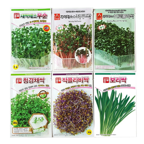세경팜 새싹채소 씨앗 6종 세트, 1세트 21,000원