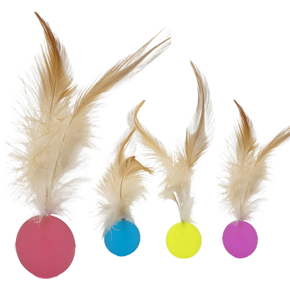 둥둥펫 고양이 무소음 인조 깃털 탱탱볼 장난감 점핑 야광공 7,500원