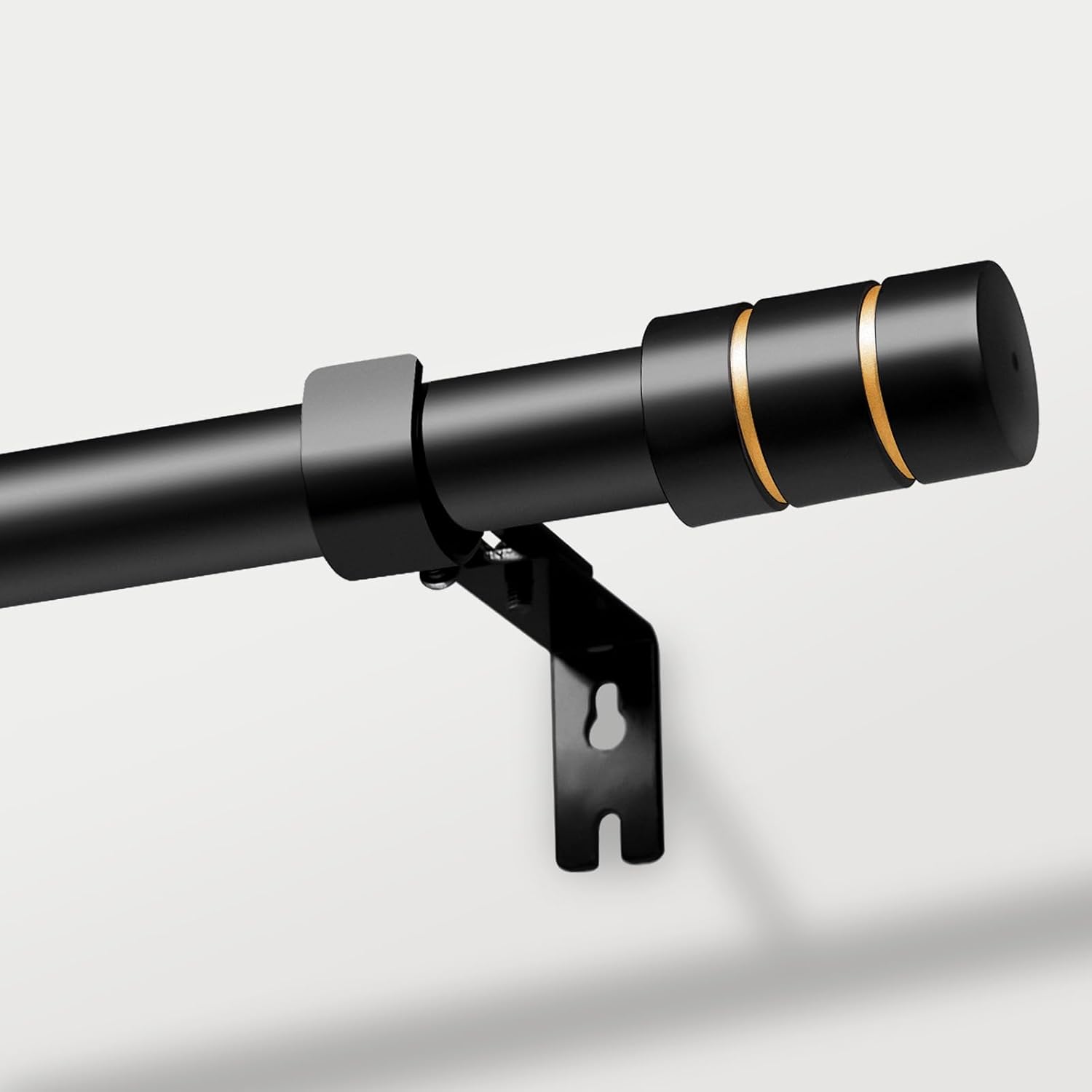 길이를 조절할 수 있는 고급 스테인리스 스틸 현대식 커튼봉 25mm 설치가 편리한 커텐봉, 흑색 + 금색 14,900원