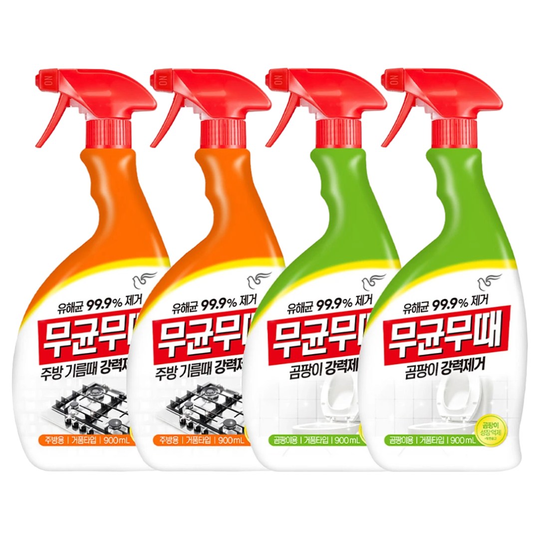 피죤 무균무때 세정제 - 주방용 & 곰팡이용, 4개, 900ml 25,900원