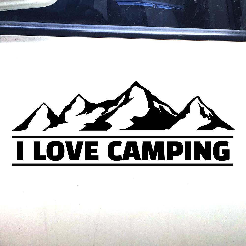 캠핑카 차량용스티커 튜닝 자동차스티커 카라반꾸미기 데칼스티커 10종, 블랙, 1개 19,900원