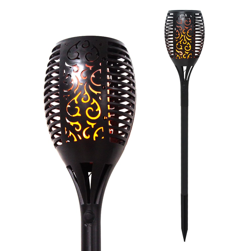 LED 태양광 횃불 정원등 팩형 잔디등 카페 조경 불멍 태양열 자동충전 캠핑등 불꽃등 솔라 무드등 가든조명 조도센서 야외등 포인트조명 옥외등 할로윈 96LED 실외조명 전원주택 17,500원