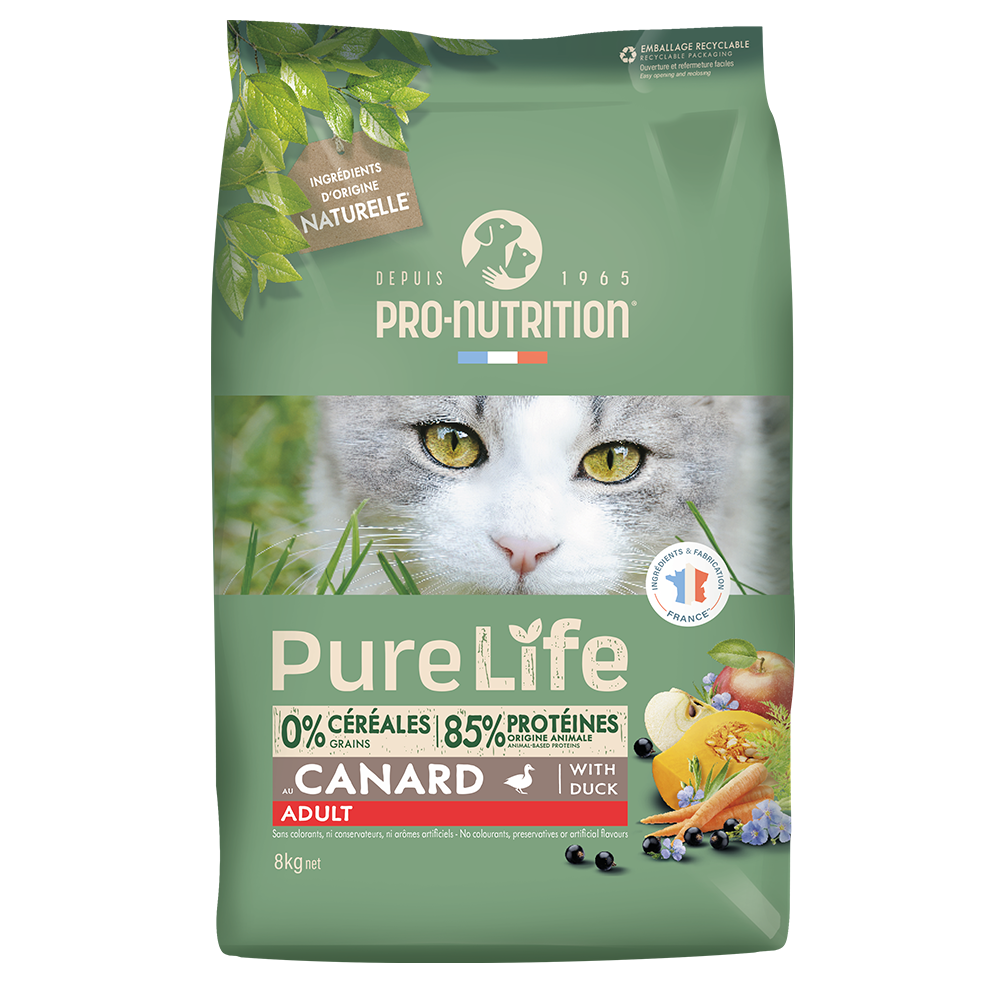 프리미엄 PN 퓨어라이프 캣 어덜트 오리 그레인프리 저알러지 대용량 기호성 고양이사료, 1개, 닭+오리 99,000원