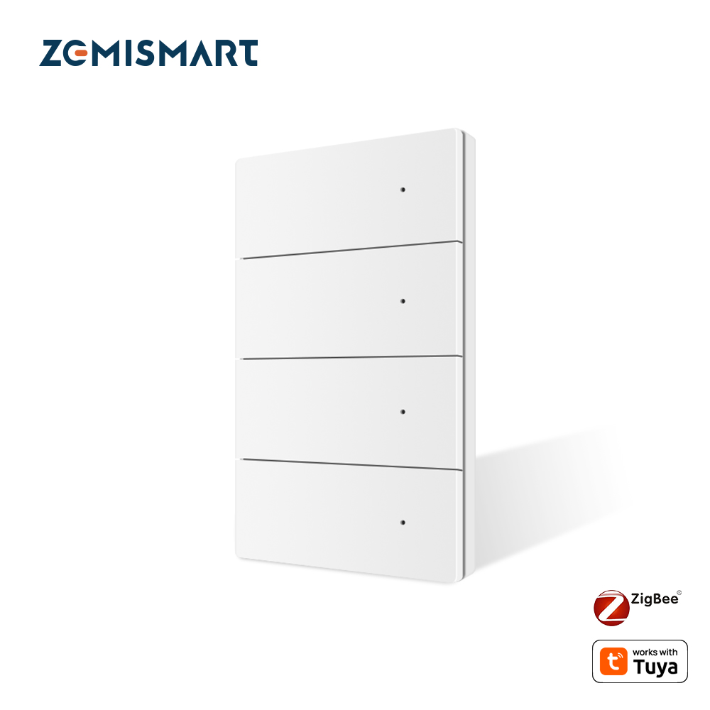 [화이트]제미스마트 ZM 808-L4  베젤리스 지그비 스마트 조명스위치 4구 구글홈 애플홈 스마트싱스 투야앱연동 76,800원