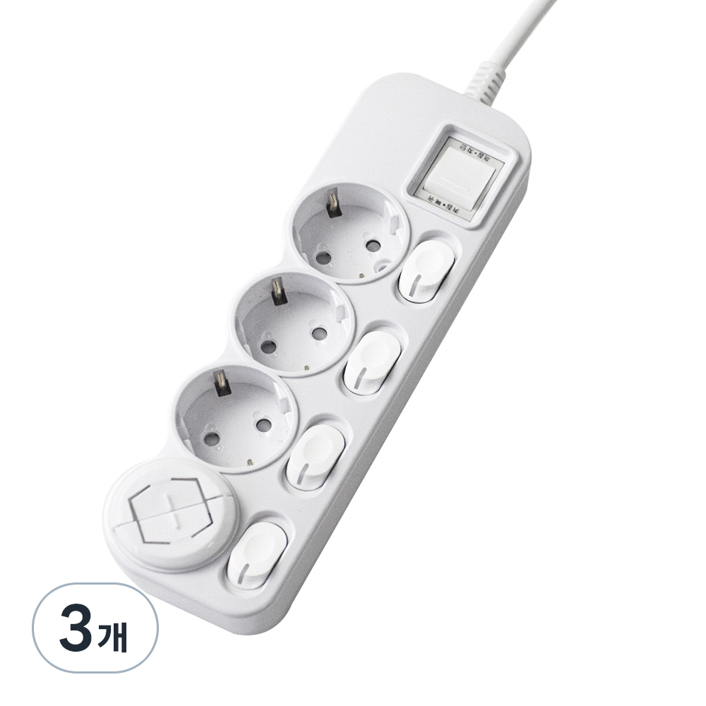 에코파워탭 국내 제조 LED 개별 과부하차단 멀티탭 4구 EPM-L304SS + 안전커버 47,400원