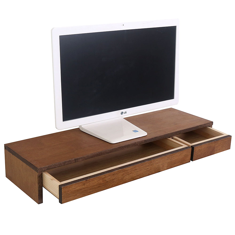 어반데코 모니터받침대 WA800 2서랍 고무나무 원목 모니터거치대, 1개, 월넛 800 2서랍 50,000원