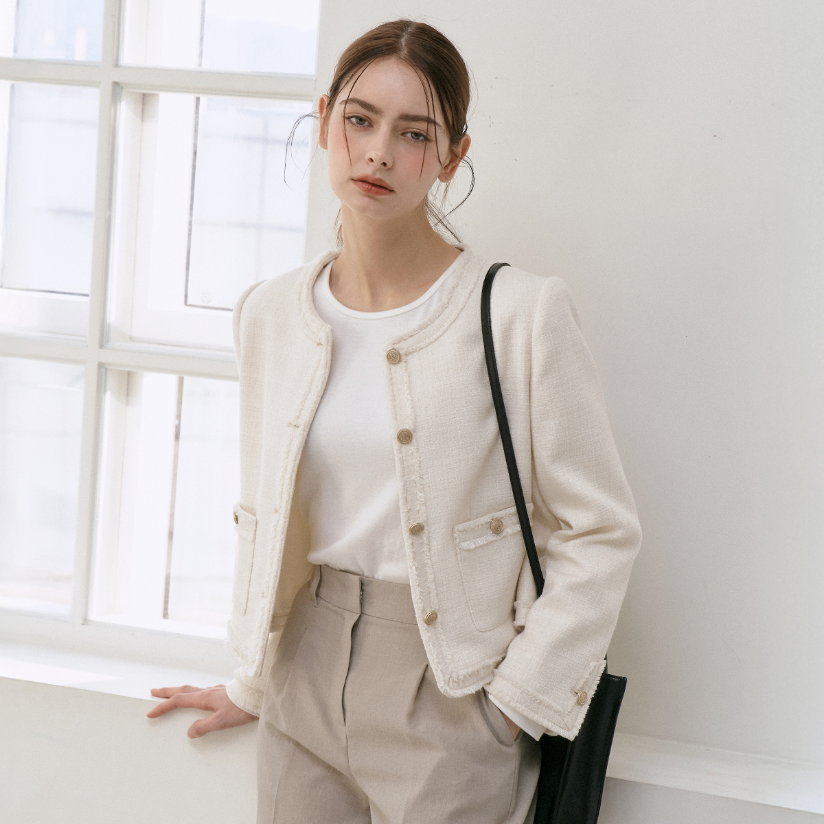 210에디트 여성용 트위드 자켓 ZF1JK510 133,930원