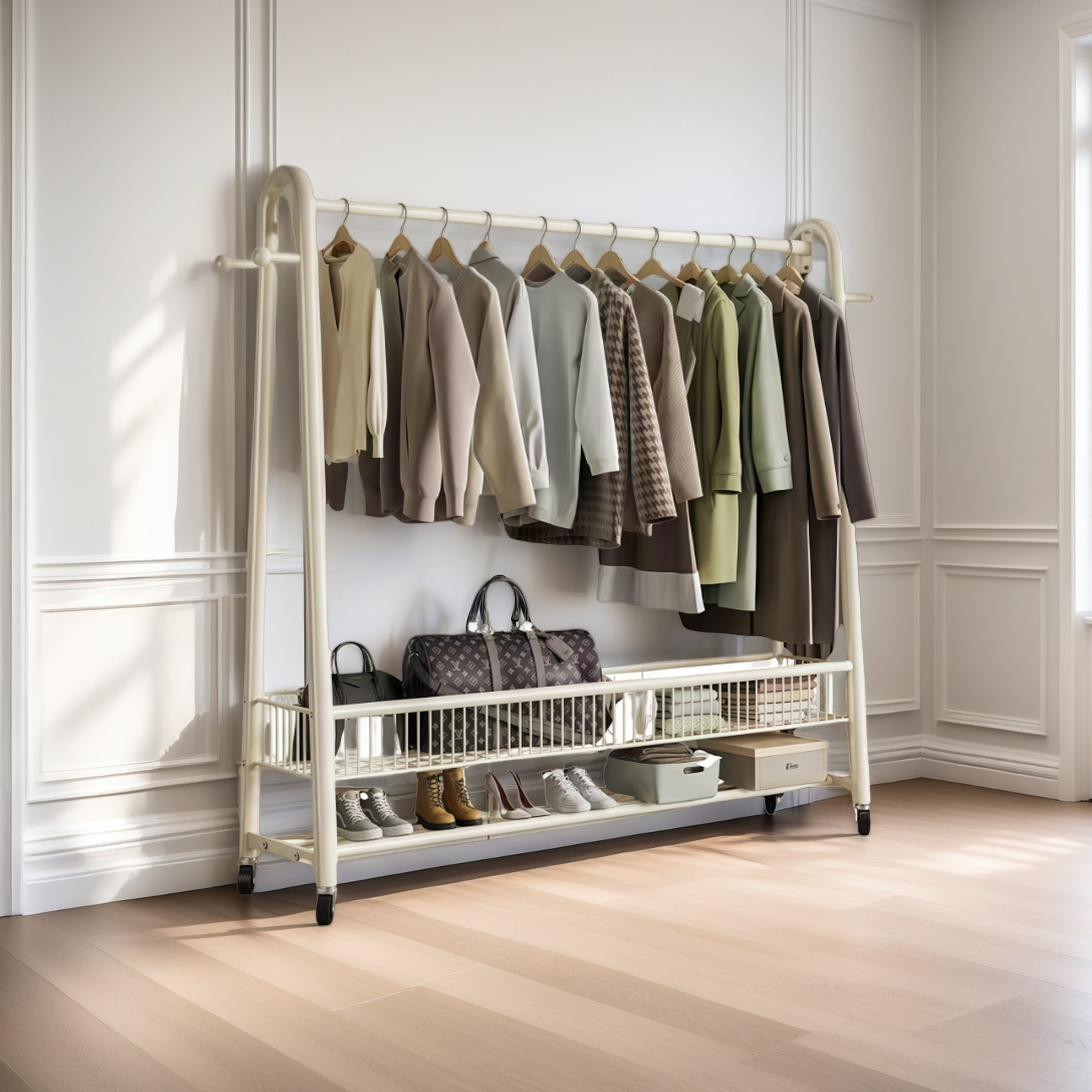 BILIMO 평생 사용가능한 이동식 튼튼한 2단 스탠드 행거,튼튼함 보장 50,400원