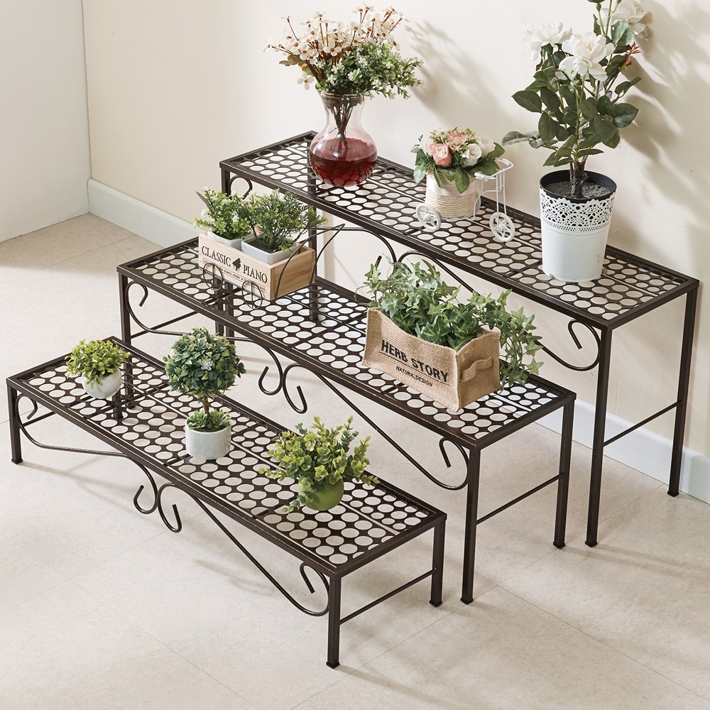 화분받침대 철재 화분대 진열대 정리대 거치대 이동식 다육이선반 28,000원
