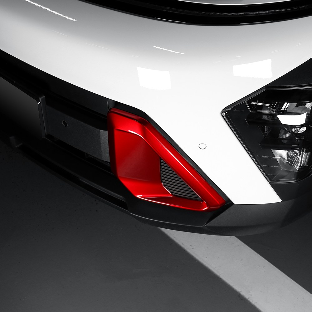 유투카 호환 디올뉴 코나 SX2 튜닝 용품 전방 에어홀 가니쉬 커버 레드 블랙 카본 몰딩 차량 드레스업 42,500원