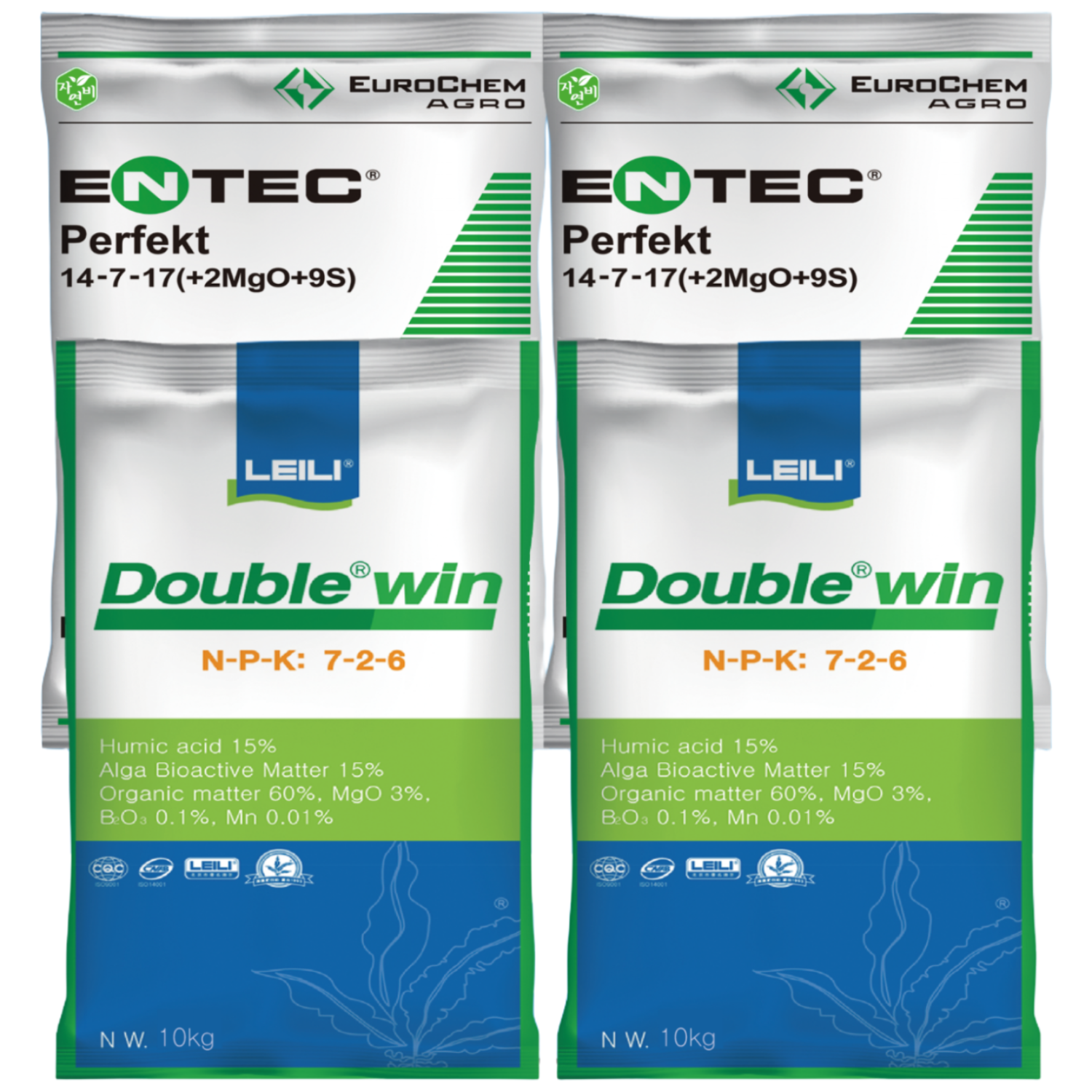 [농사마트] 엔텍퍼펙트 5kg X 2포 + 더블윈 10kg X 2포 복합비료 고토 황산가리 밑거름 웃거름 퇴비 유기질 코리아아그로 사은품 랜덤씨앗 94,000원