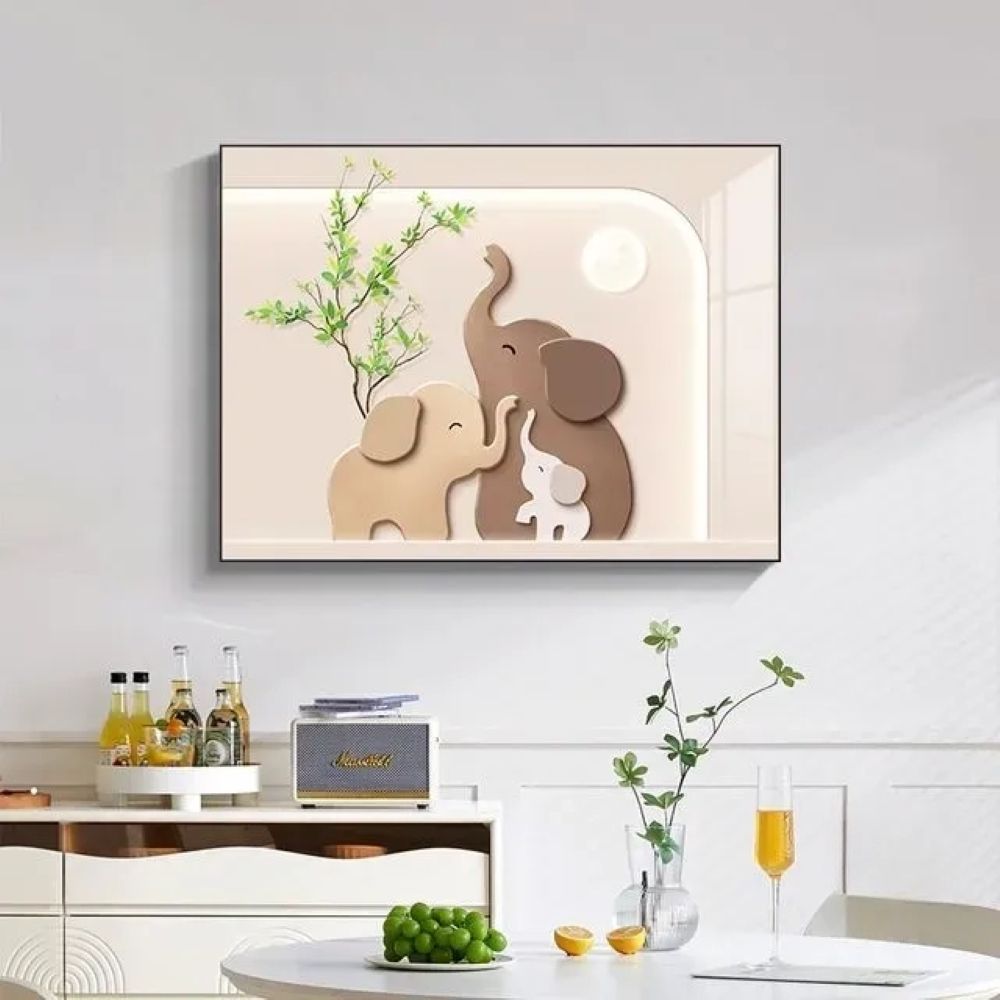 ZHC 꼬끼리 가족 그림 액자 인터폰 두꺼비집 배전함 가리개 커버, 1개, 꼬끼리가족 36,800원