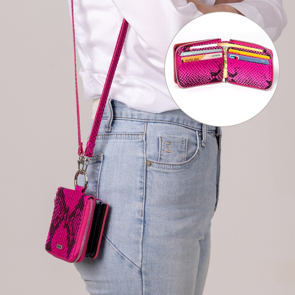 본아띠 천연소가죽 아나콘다 돌체 지갑형 지퍼 힌지보호 갤럭시 Z플립 케이스 +크로스 줄 75,600원