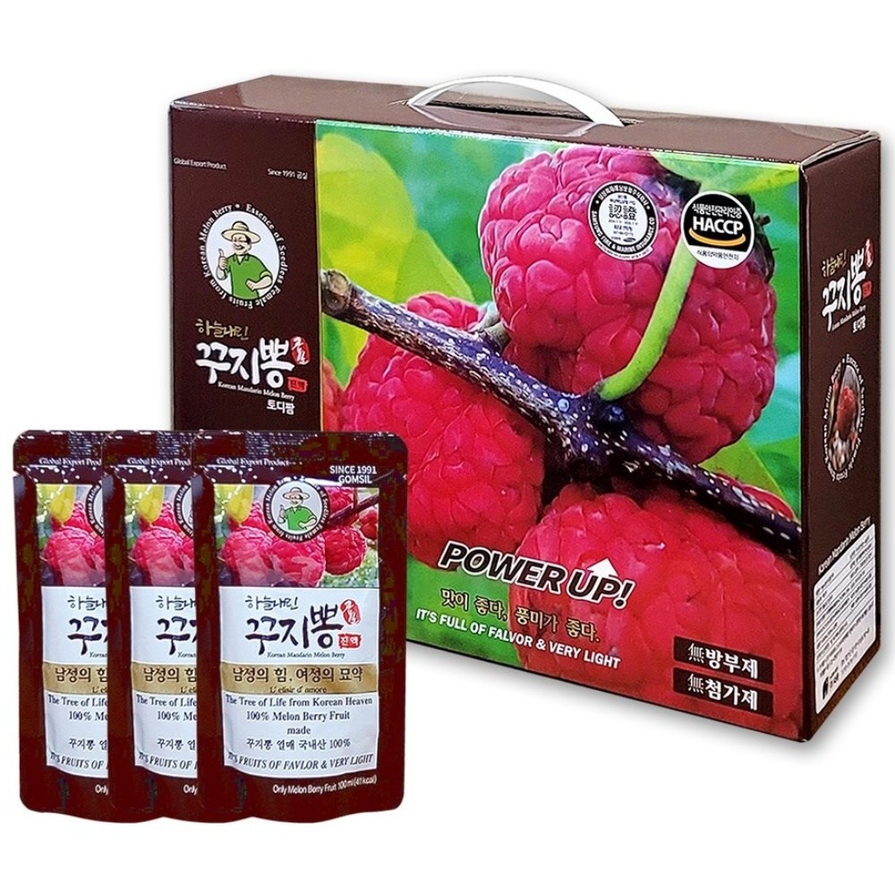 곰실푸드 하늘내린 꾸지뽕 진액 100% 국내산 꾸지뽕 열매 발효 효소, 30개, 100ml 43,000원