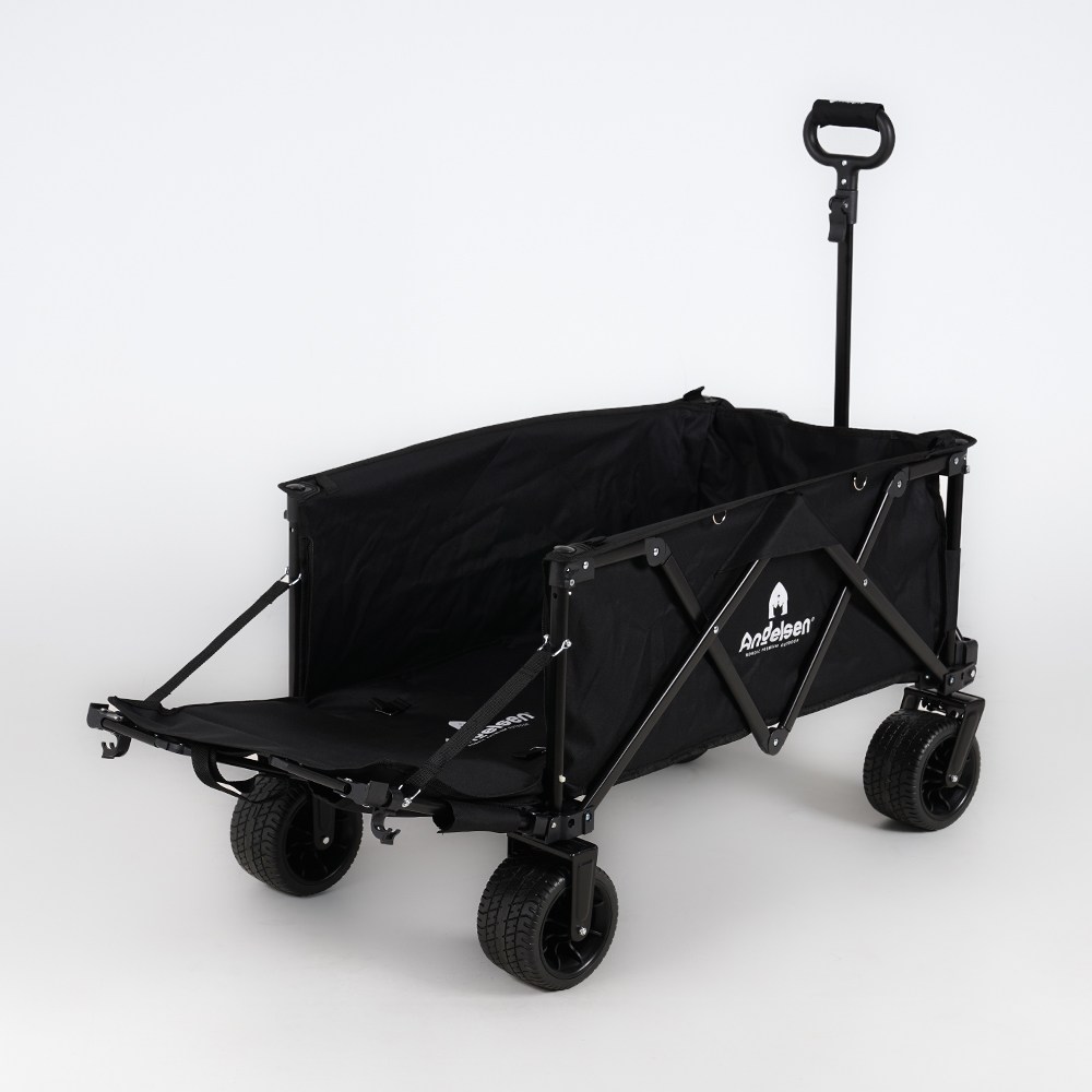 판매1위 안델센 V3 울트라 캠핑 웨건(뒷문개방형) 4종 컬러 출시 (광폭타이어 바퀴분리 세척, 3단핸들, 저소음 , 견고성 강화), 블랙, 1개 130,090원