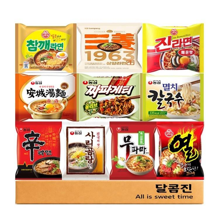 [달콤진] 농심 오뚜기 삼양 봉지라면 10가지맛 1개씩 기획세트 (신라면 사리곰탕 무파마 짜파게티 안성탕면 멸치칼국수 진라면매운맛 참깨라면 열라면 삼양1963), 1세트 13,880원