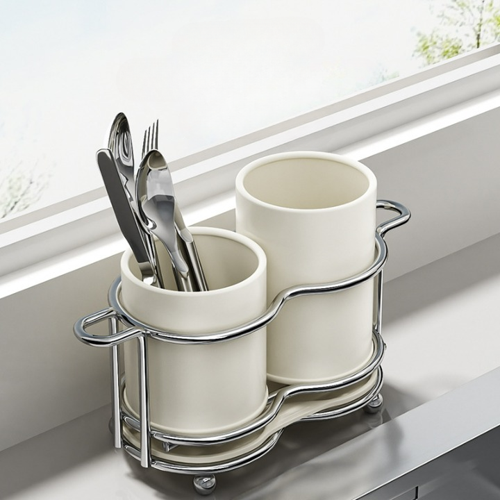 마이오디너리 오브제 수저통 물빠짐 원형 2구, 화이트, 1개 19,900원