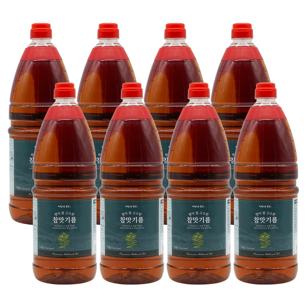 이장네_향이 참 고소한 참맛기름_1.8L_, 8개, 1.8L 77,900원