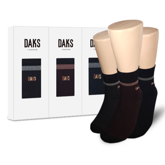 닥스 양말 3족 선물세트 남자 정장 패션 중목 체크 21345 18,000원