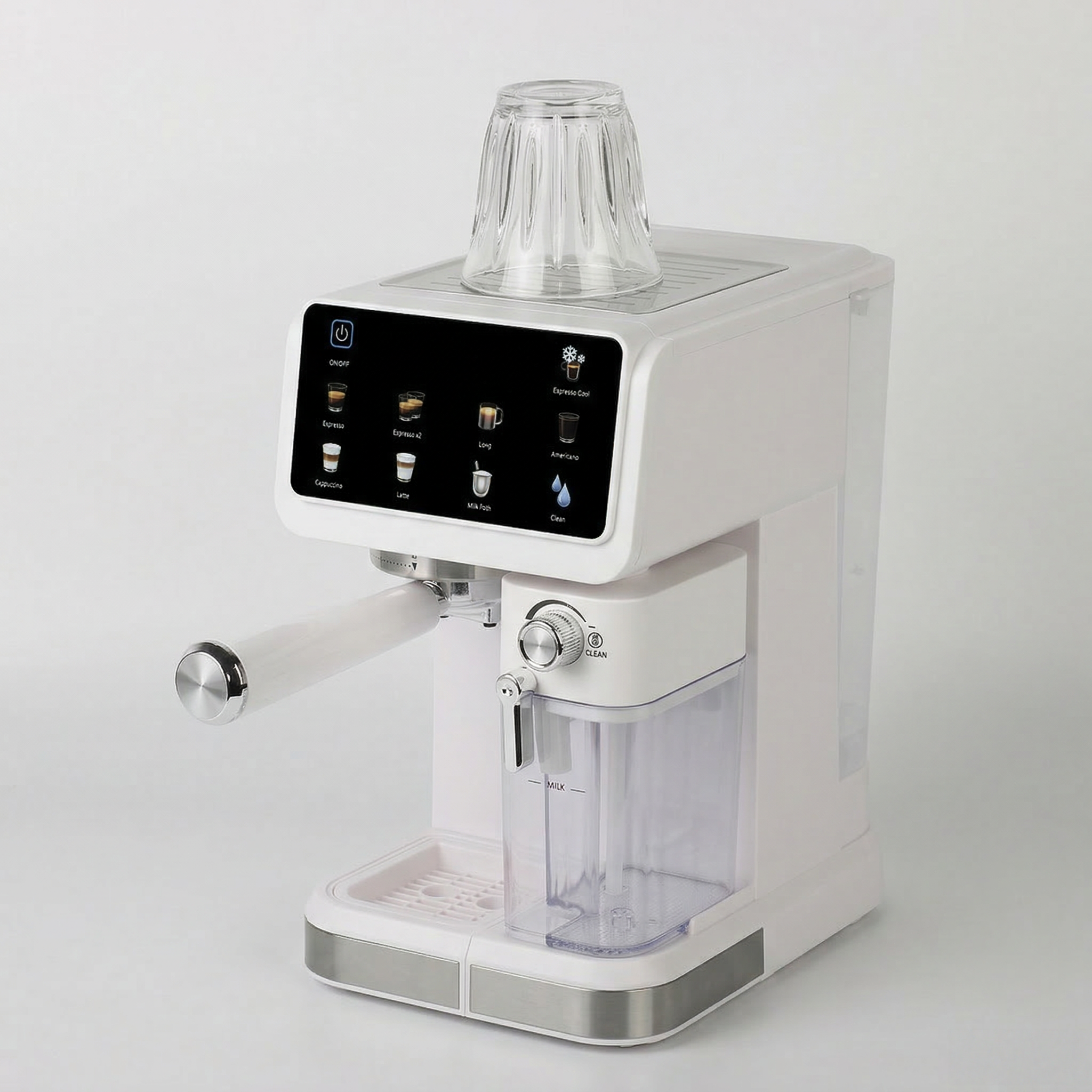 전자동 커피머신 에스프레소 머신 1350W 강력 출력 빠른 예열 1.5L 대용량 물탱크 20바 고압 추출 기본 구성 풀세트, 화이트, 5600 550,000원