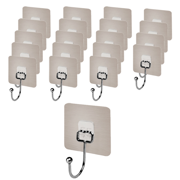 아이디스킨 초강력 무타공 접착식 메탈후크 20P, 20개, 혼합색상 11,500원