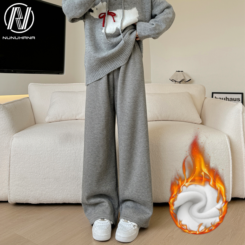 NUNUHANA 여성 코듀로이 팬츠 기모 와이드 바지 DM17 9,800원