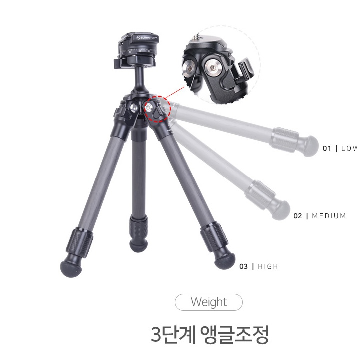 썬웨이포토 Mini Carbon T16C20NT 미니 카본 삼각대 /정품 116,000원