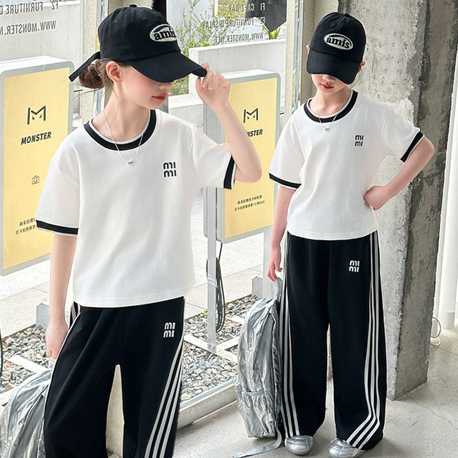 나나키즈 주니어 여아 여름 세트 상의 초등생 하의 세트 초중생 반팔티 긴바지 초등생 귀여운 상하세트 32,800원