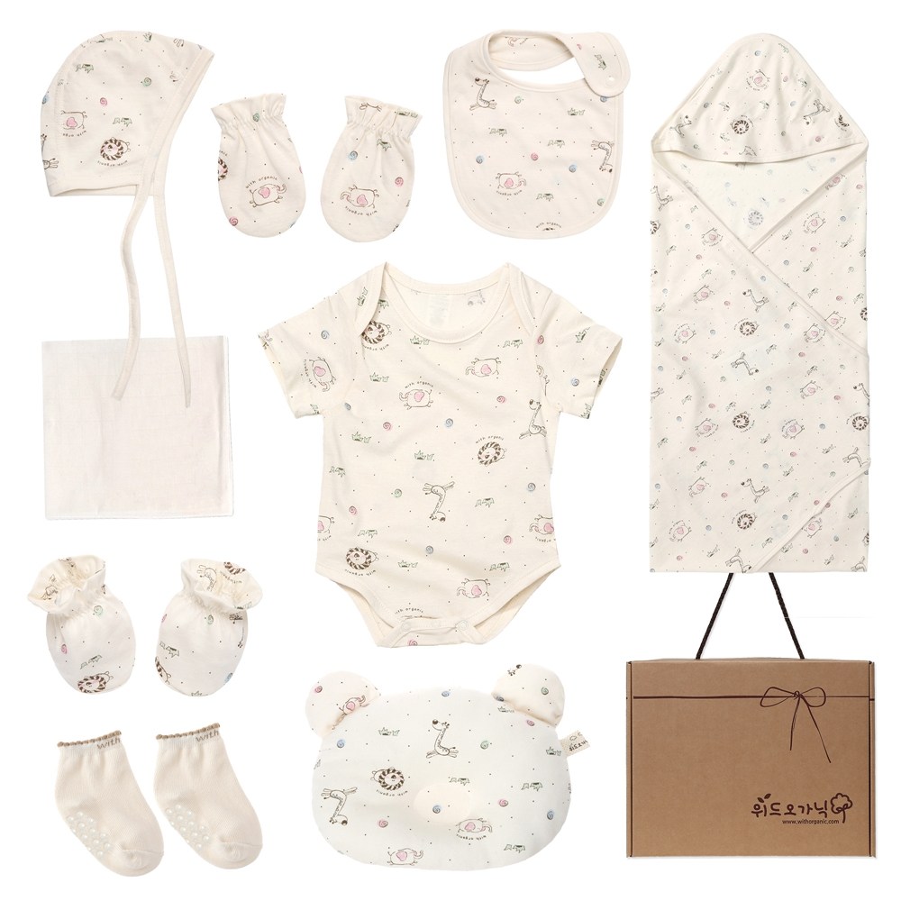 (총알/무료배송) 위드오가닉 10종 신생아 출산세트(바디구성) 58,900원