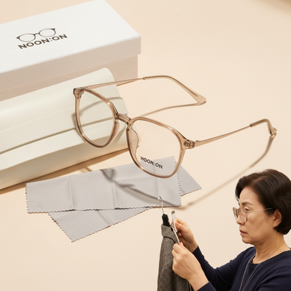 눈온안경 50대 60대 중장년 블루라이트 차단 클리어테 안경 세트 9,900원