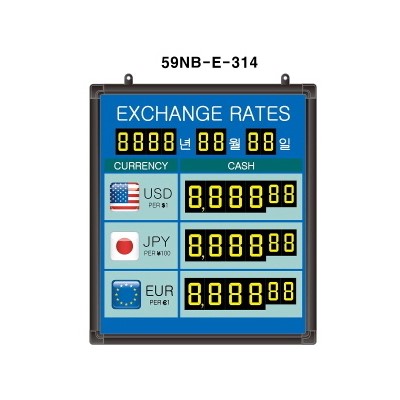 (OGU)환율현황판(넘버링 돌출형) 모델 59NB-E-314 (수동식 숫자 돌림판), 규격 : 가로400X세로460X뚜께15(mm), 1개, 현재가 170,000원