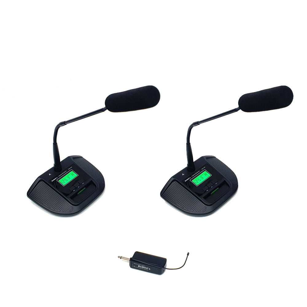 BEMAX 스탠드 구즈넥 자바라 무선마이크 교회 탁상용 강의용 회의실 방송, 구즈넥 무선마이크(J940) 2개 572,000원