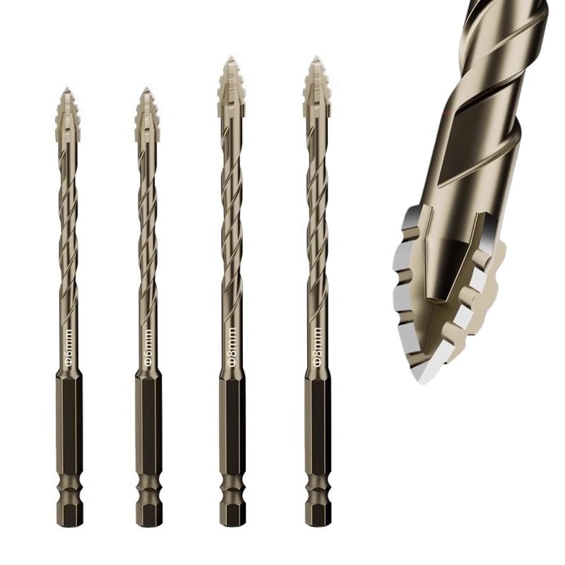 tinduo 만능 4날 톱니형 드릴 비트 6-6-8-8 4개입 세트 타일 콘크리트 벽돌담 목재 유리 플라스틱 임팩드릴 기리 10,800원