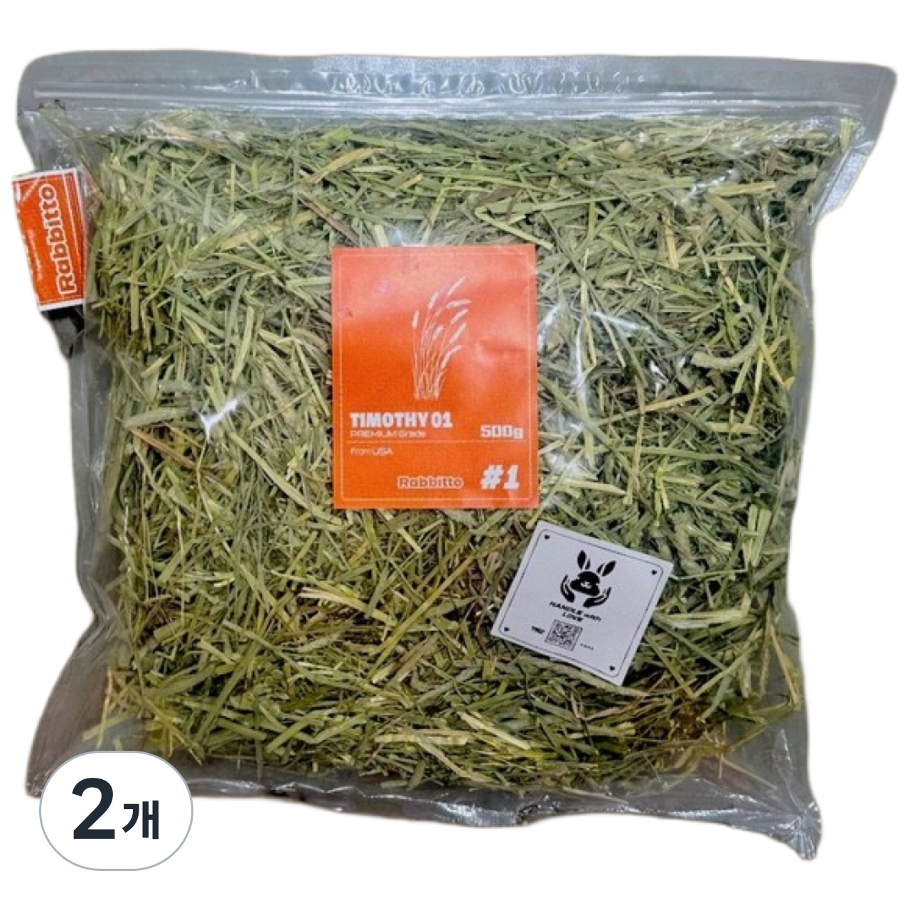 [라비토] 티모시 1번초 살살녹는 소프트함! / 기호성 좋은 부드러운 건초 500g 미국산 / 토끼 친칠라 기니피그, 500g, 2개 21,090원
