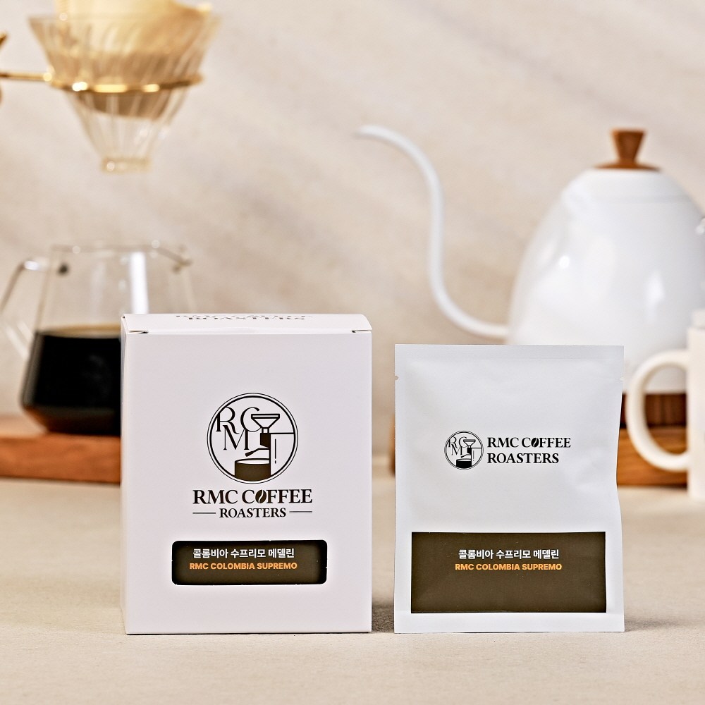 RMC 커피 프리미엄 콜롬비아 수프리모 메델린 싱글오리진 당일로스팅 드립백 커피, 1개, 10개입, 13g 17,000원