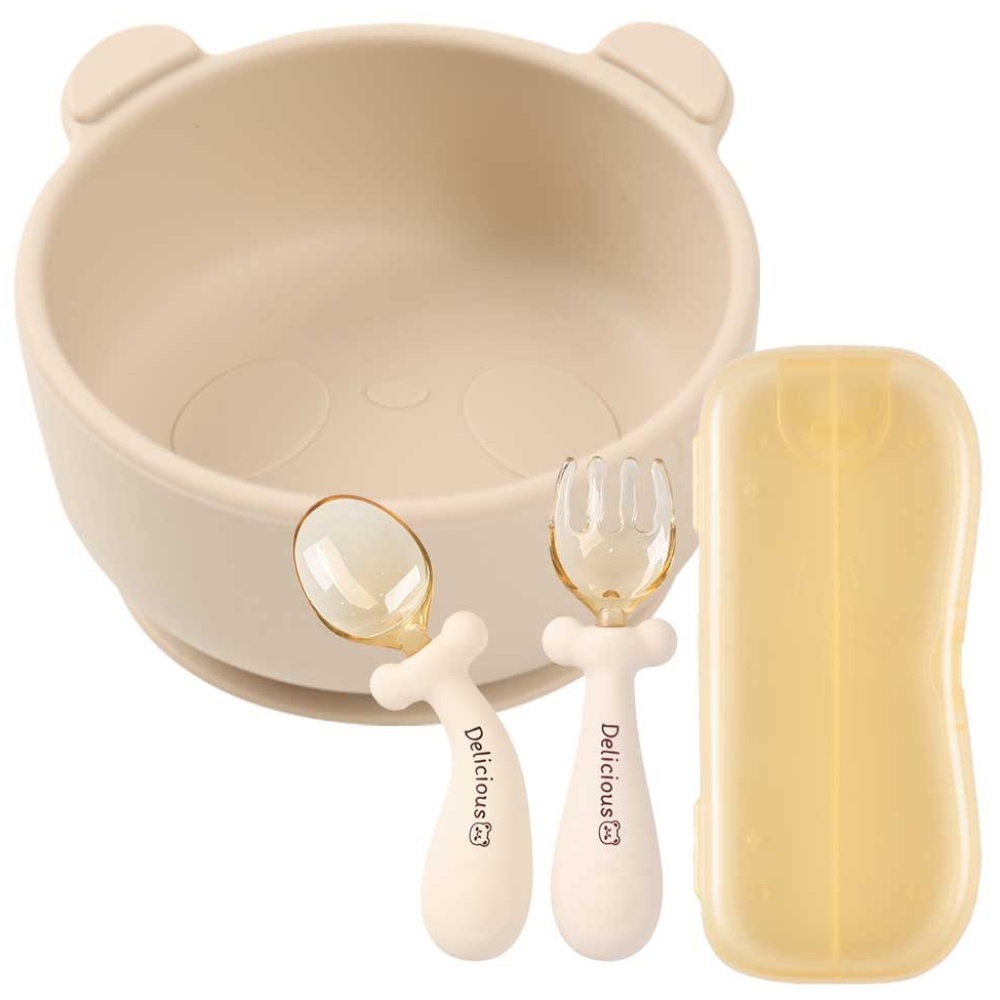 베어블리 자기주도 이유식 2종 세트 (흡착볼+스푼포크), 베이지, 흡착볼+자기주도스푼포크, 1개 18,900원