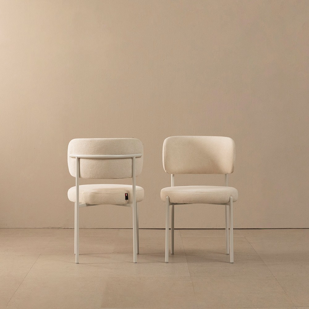 라움에스알 아란 부클레 쿠션 스틸 체어 인테리어 카페 식탁의자 75,000원