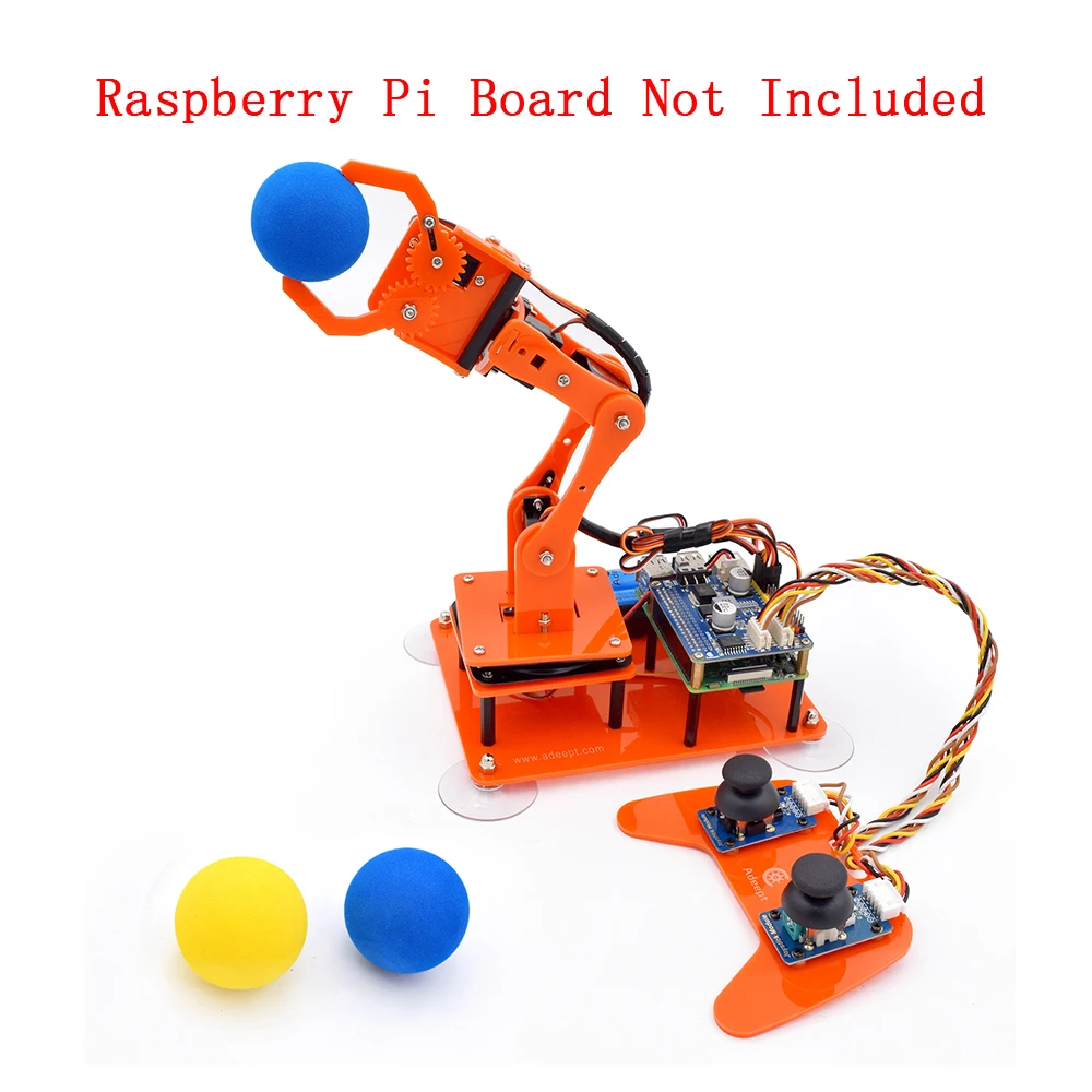 Adeept 5-DOF 로봇 팔 키트 라즈베리 파이 4 B 3 B+ B A+ 프로그래밍 가능한 DIY 코딩 STEM 교육용 5 축 로 127,000원