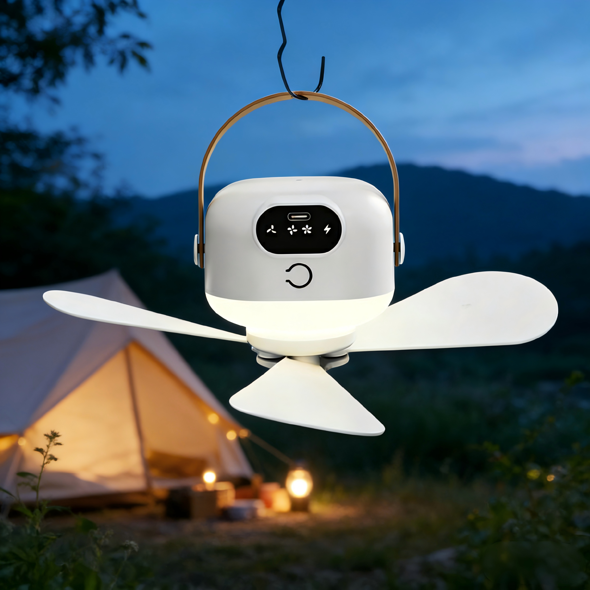 사시한사 감성 led 캠핑 실링팬 무선 충전식 캠핑용 선풍기 휴대용 캠핑 랜턴 27,990원