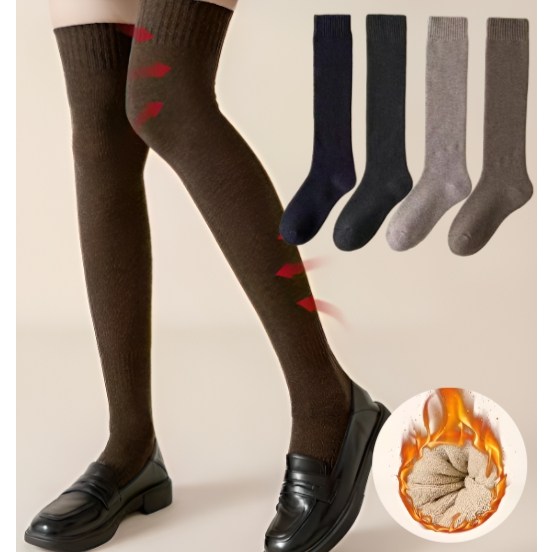 Seofst 여성 베이직 고급 니삭스 무릎 양말 4종 세트 CJR-WZ004 14,900원