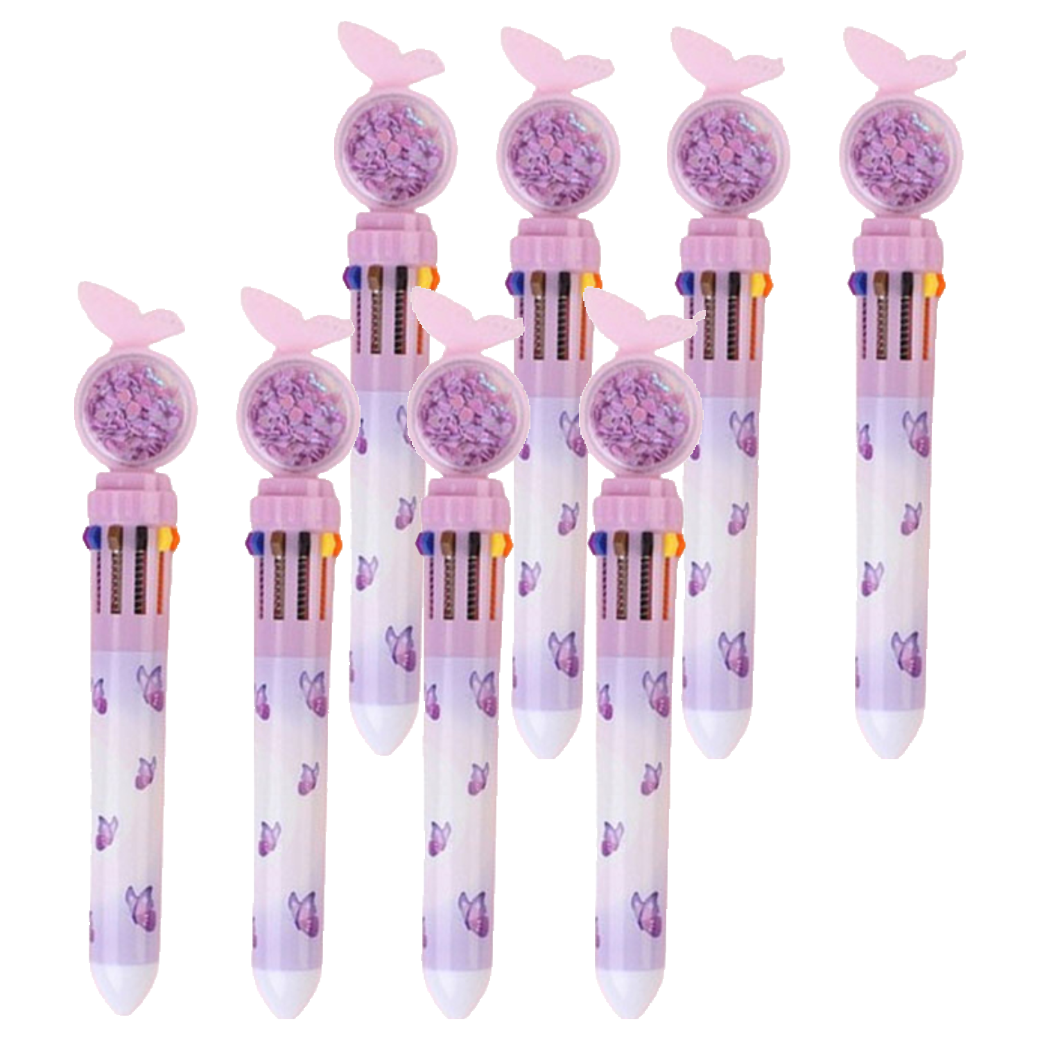 피어니스트 나비볼 10색 컬러 볼펜, 퍼플, 8개 24,200원