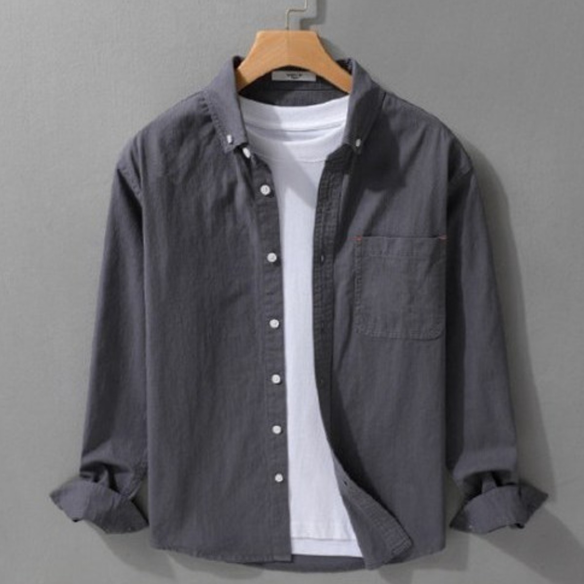 디한스  데일리 캐주얼 100%순면 긴팔 셔츠 43,900원