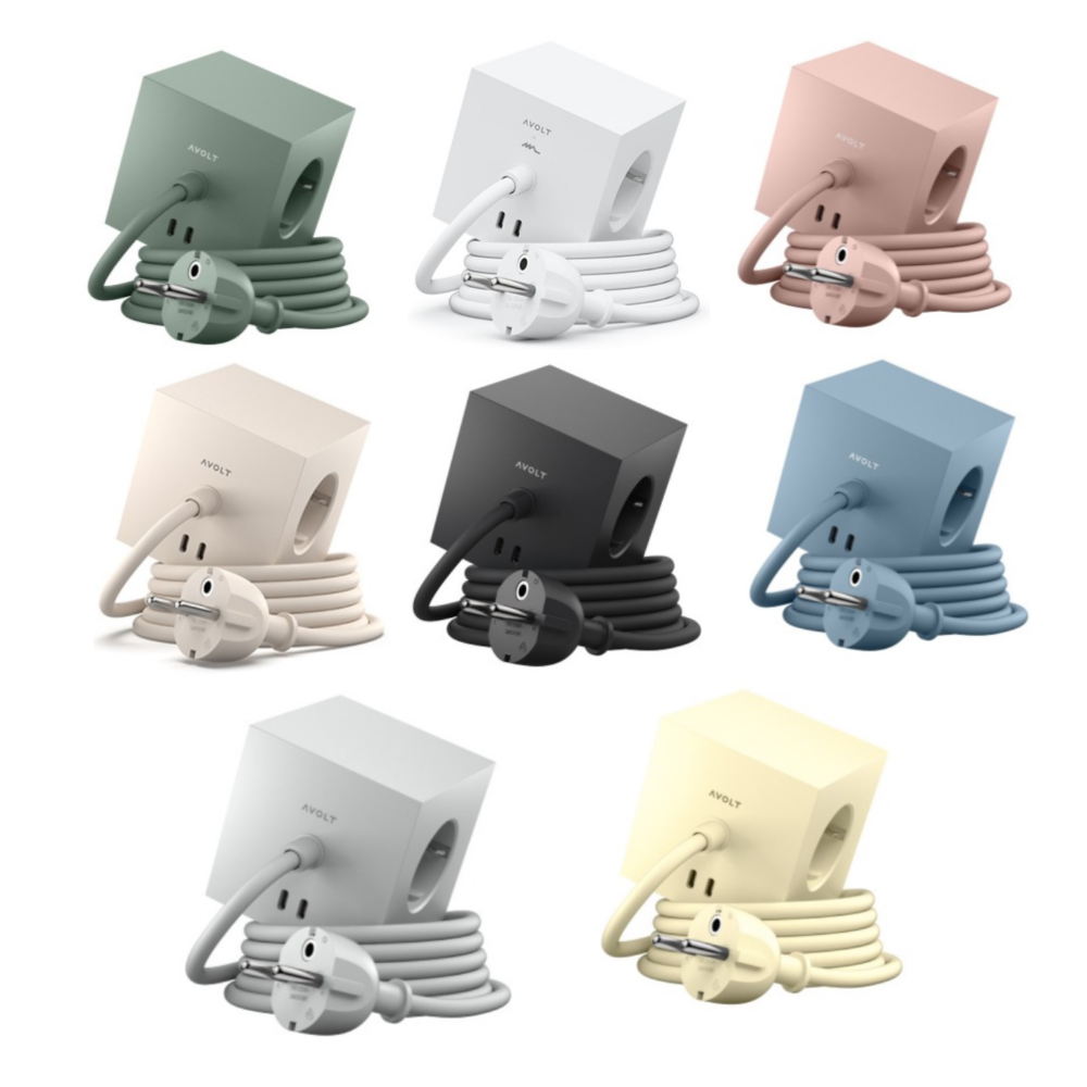 고용량 멀티탭 4000W 16A USB C타입 납작 큐브 케이블형 콘센트 아볼트 스퀘어원 89,000원